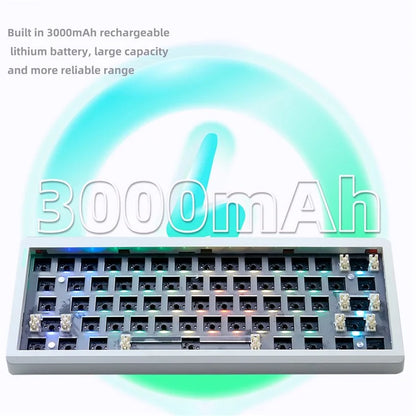 GMK61 Hot-Swappable RGB Wireless+USB Wired+Bluetooth Mechanical Keyboard Kit