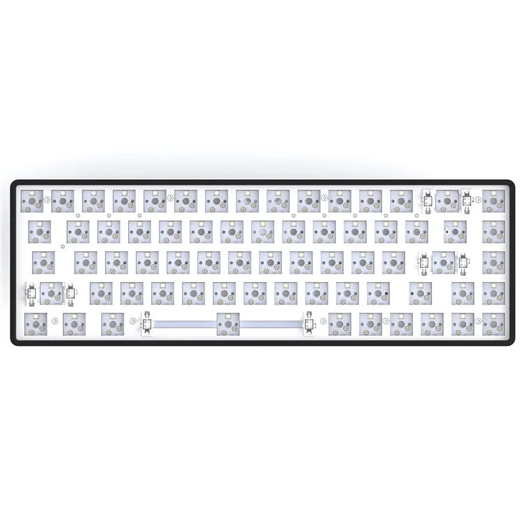 MAG68 Hot-Swappable Bluetooth+USB Wired+2.4G Wireless Mechanical Keyboard Kit with 68 Keys