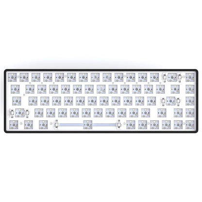MAG68 Hot-Swappable Bluetooth+USB Wired+2.4G Wireless Mechanical Keyboard Kit with 68 Keys