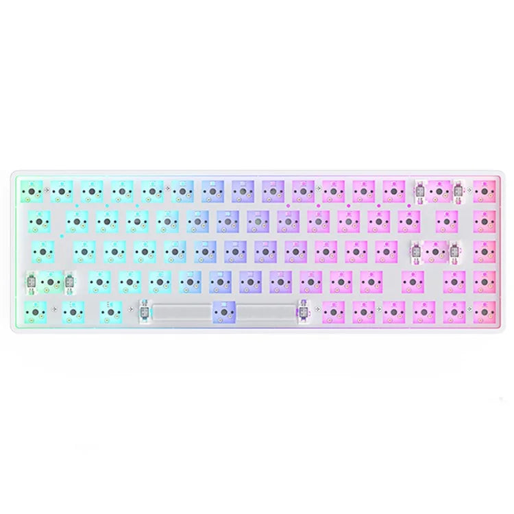 MAG68 Hot-Swappable Bluetooth+USB Wired+2.4G Wireless Mechanical Keyboard Kit with 68 Keys