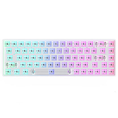 MAG68 Hot-Swappable Bluetooth+USB Wired+2.4G Wireless Mechanical Keyboard Kit with 68 Keys