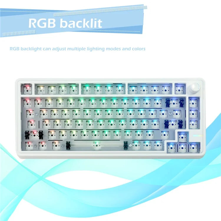 LS02 Gasket-Mounted Mechanical Keyboard Kit Support Bluetooth / Wired / Wireless Connection