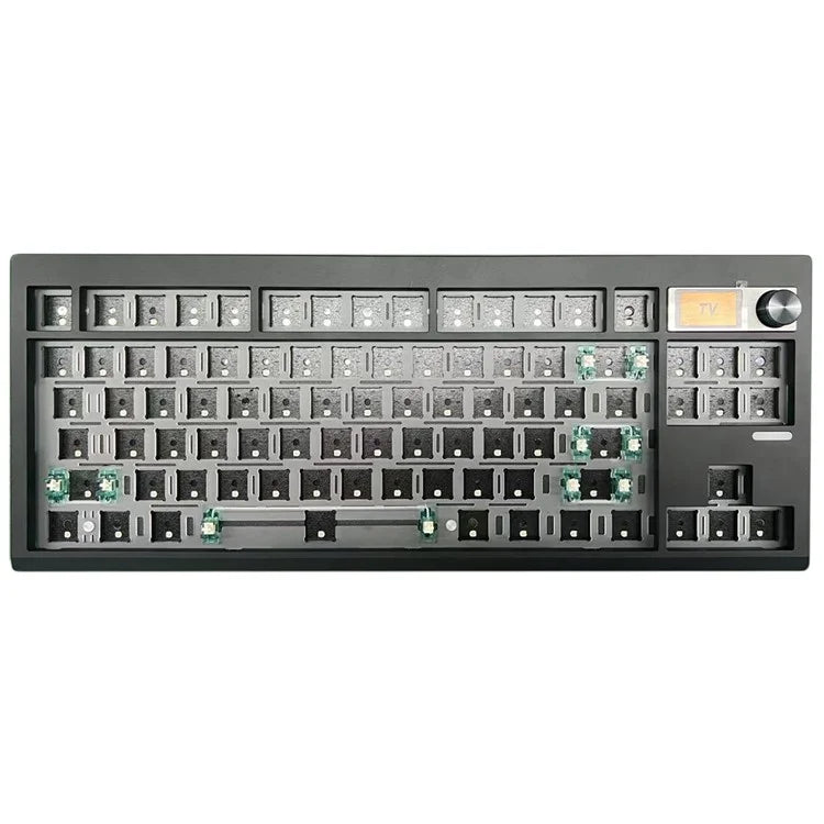 GMK87 RGB Hot Swap Wireless+USB Wired+Bluetooth Mechanical Keyboard Kit with Volume Knob