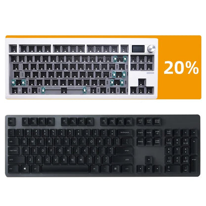 GMK87 RGB Hot Swap Wireless+USB Wired+Bluetooth Mechanical Keyboard Kit with Volume Knob
