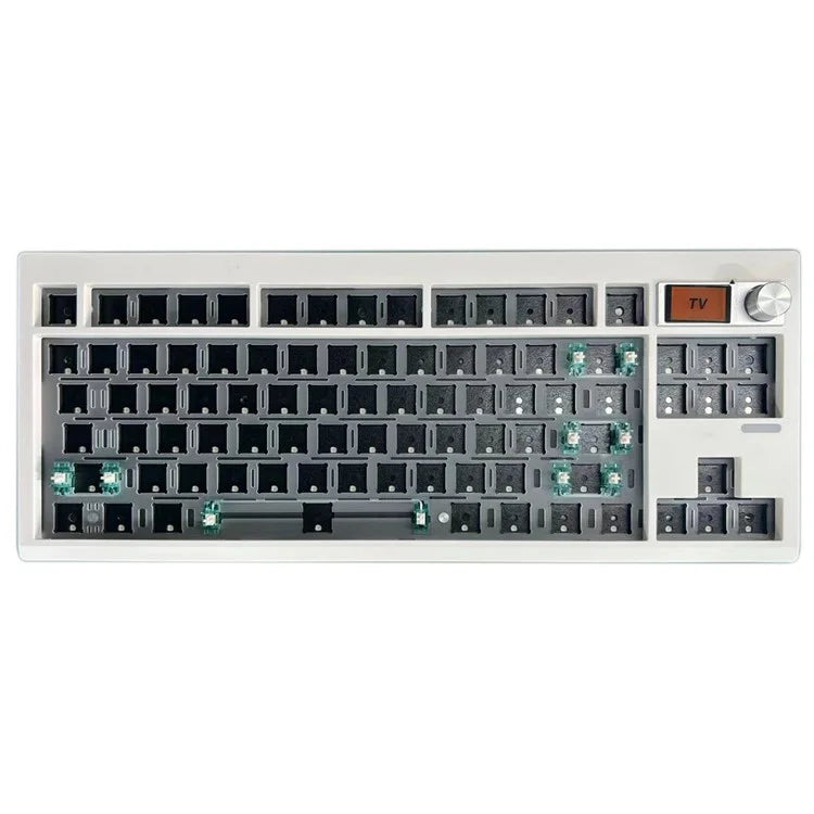 GMK87 RGB Hot Swap Wireless+USB Wired+Bluetooth Mechanical Keyboard Kit with Volume Knob