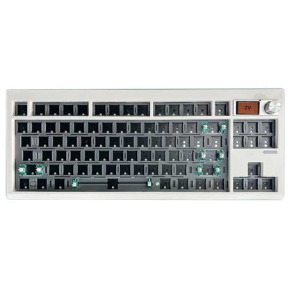 GMK87 RGB Hot Swap Wireless+USB Wired+Bluetooth Mechanical Keyboard Kit with Volume Knob