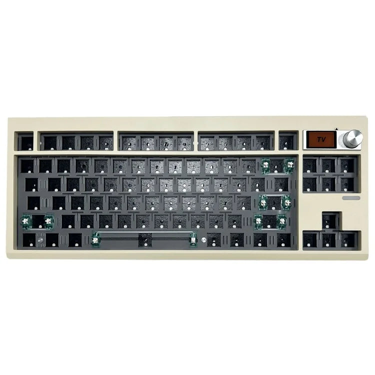 GMK87 RGB Hot Swap Wireless+USB Wired+Bluetooth Mechanical Keyboard Kit with Volume Knob