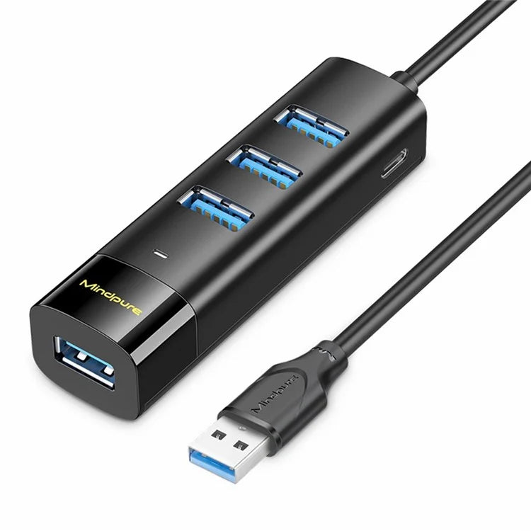 MINDPURE US022 1m USB-A to USB 3.0 4-Port Hub High Speed Data Transfer Laptop Docking Station