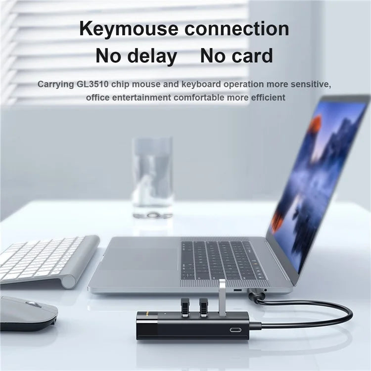 MINDPURE US022 1m USB-A to USB 3.0 4-Port Hub High Speed Data Transfer Laptop Docking Station