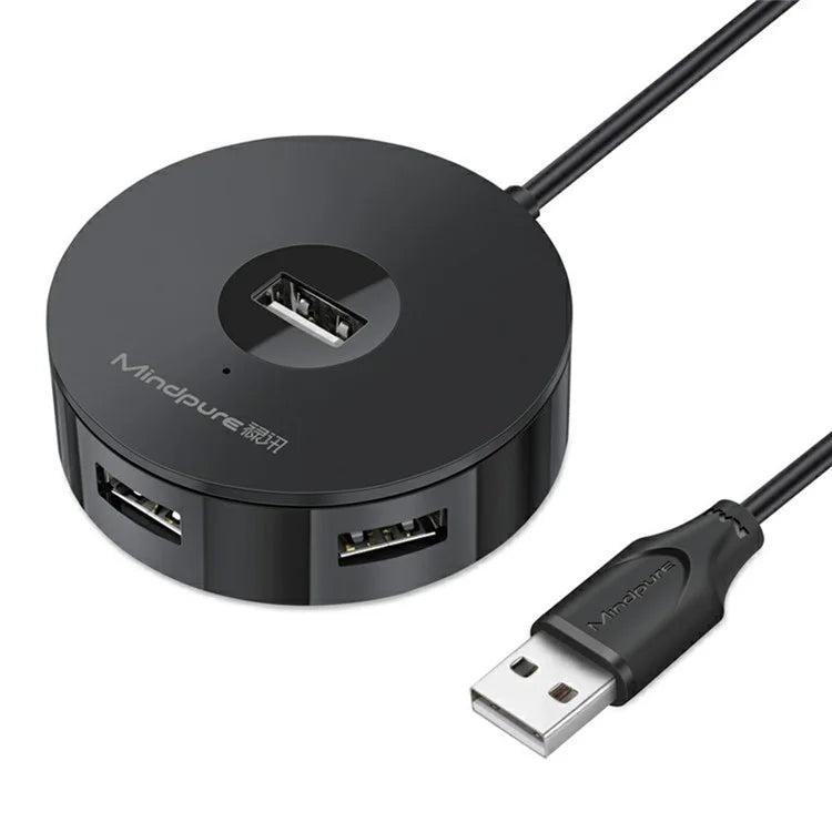 MINDPURE US018 1m USB to 4 X USB2.0 Docking Station Laptop Computer USB Hub Adapter