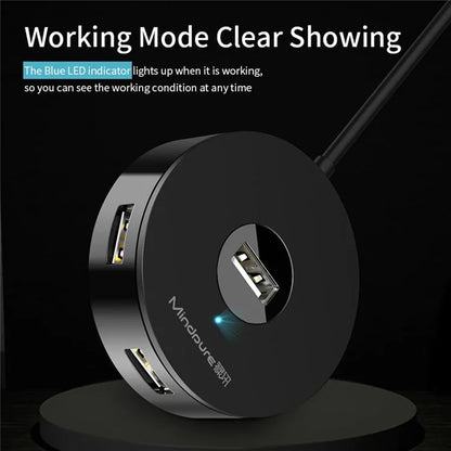 MINDPURE US018 1m USB to 4 X USB2.0 Docking Station Laptop Computer USB Hub Adapter