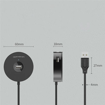 MINDPURE US018 1m USB to 4 X USB2.0 Docking Station Laptop Computer USB Hub Adapter