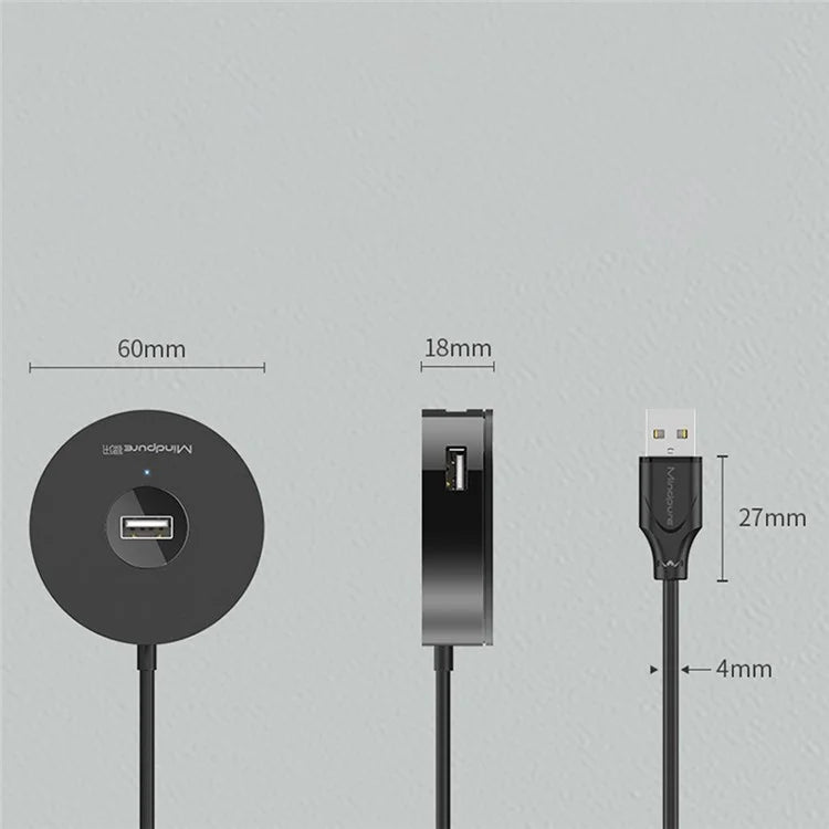 MINDPURE US018 0.3m USB to 4 X USB2.0 Docking Station Laptop Computer USB Hub Adapter