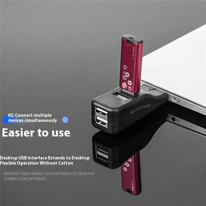 HUB19 Duckbill Shape Mini USB Splitter 4-port USB Hub Extender, USB3.0x1 + USB2.0x3