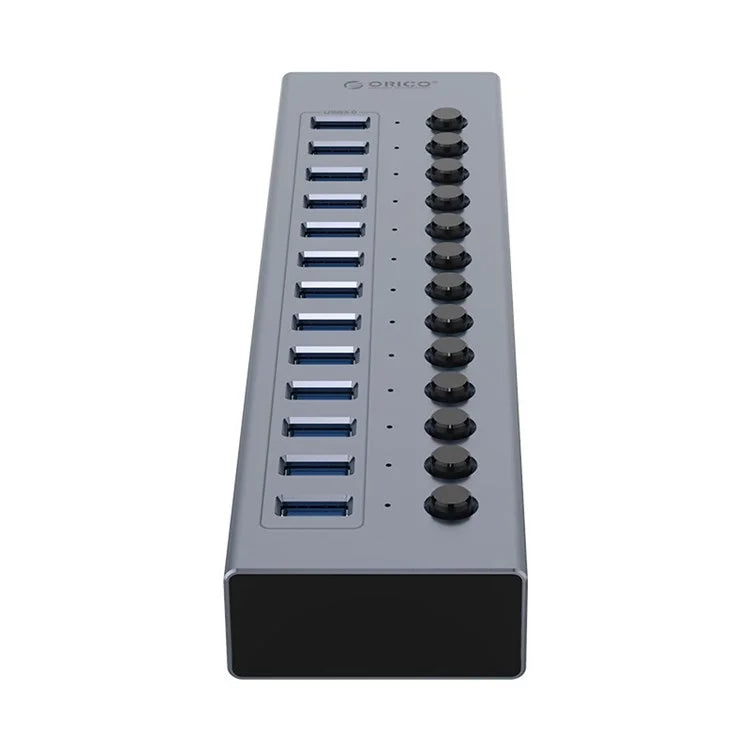 ORICO BT2U3-13AB 13 Port USB3.0 5Gbps Data Transmission USB Hub Aluminum Alloy Phone Charging Splitter with Individual SwitchesEU Plug