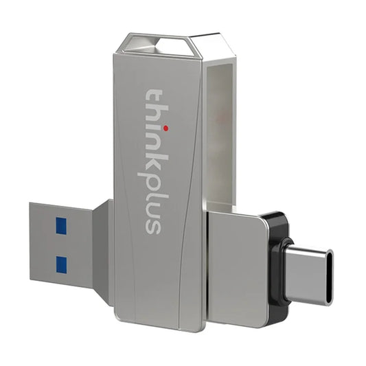 LENOVO THINKPLUS MU252 128GB for iPhone 15 Series USB A + C 3.1 U-Disk Memory Stick High Speed Rotating Data Transfer Flash Drive