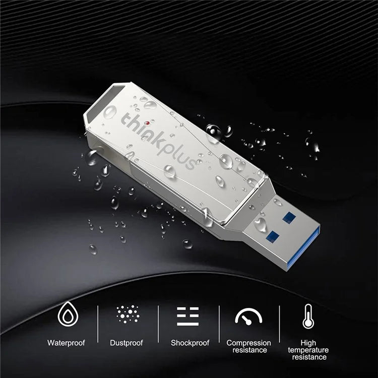 LENOVO THINKPLUS MU252 128GB for iPhone 15 Series USB A + C 3.1 U-Disk Memory Stick High Speed Rotating Data Transfer Flash Drive