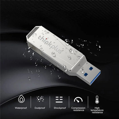 LENOVO THINKPLUS MU252 128GB for iPhone 15 Series USB A + C 3.1 U-Disk Memory Stick High Speed Rotating Data Transfer Flash Drive