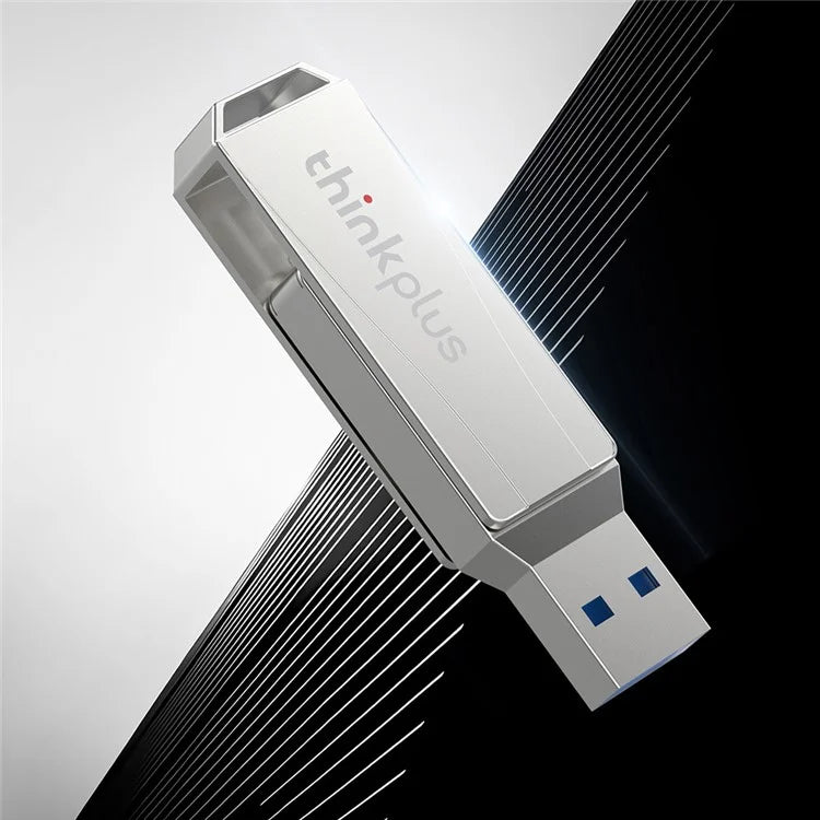 LENOVO THINKPLUS MU252 128GB for iPhone 15 Series USB A + C 3.1 U-Disk Memory Stick High Speed Rotating Data Transfer Flash Drive