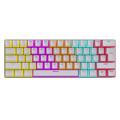 FV61S 61-Keys Type-C Wired Gaming Keyboard Pudding Keycap Blue Switch Mechanical Keyboard