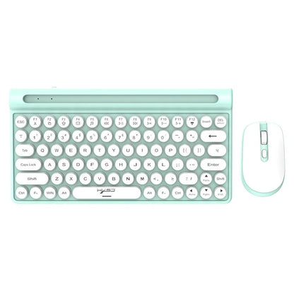 HXSJ MK220 Silent Keyboard Set with 1600DPI Mouse, Dual Mode 2.4G+Bluetooth 5.1 78-Key Wireless Keyboard