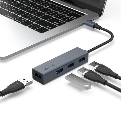 DEVIA Type-C Hub USB-C 3.1 Adapter to 4 x USB 3.0 for Laptop Computer