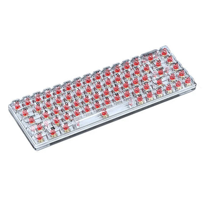 T-WOLF T40 150cm Wired Mechanical Keyboard with Clear Keycaps