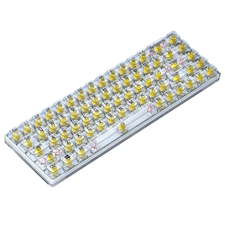 T-WOLF T40 150cm Wired Mechanical Keyboard with Clear Keycaps