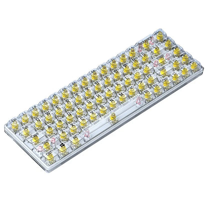 T-WOLF T40 150cm Wired Mechanical Keyboard with Clear Keycaps
