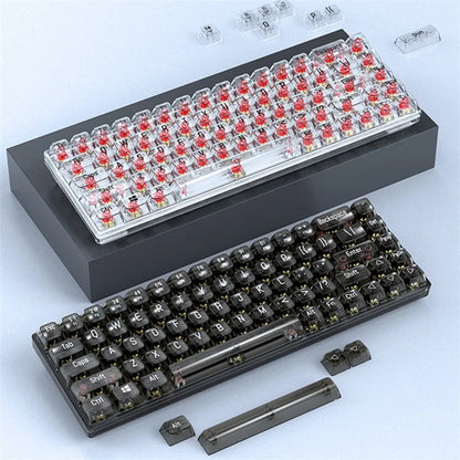 T-WOLF T40 150cm Wired Mechanical Keyboard with Clear Keycaps