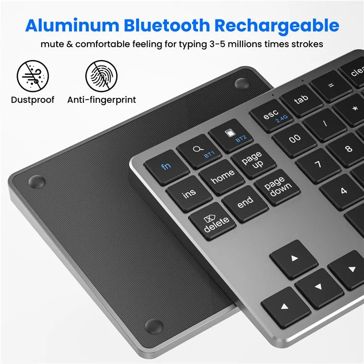 K-35 Bluetooth Keypad Slim 35-Keys Computer Laptop Keyboard Tablet Accessories