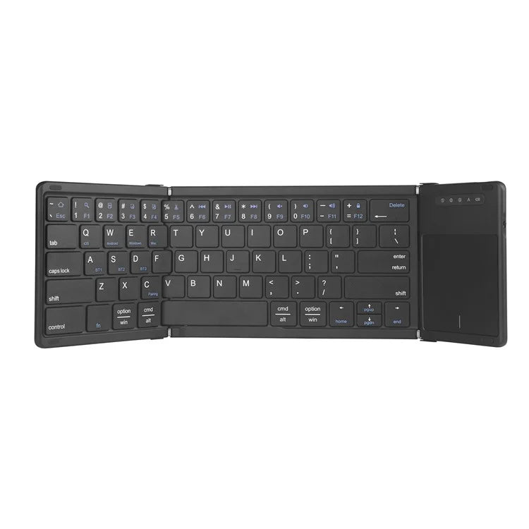 B077T Foldable PU Leather Wireless Bluetooth Keyboard with Touchpad