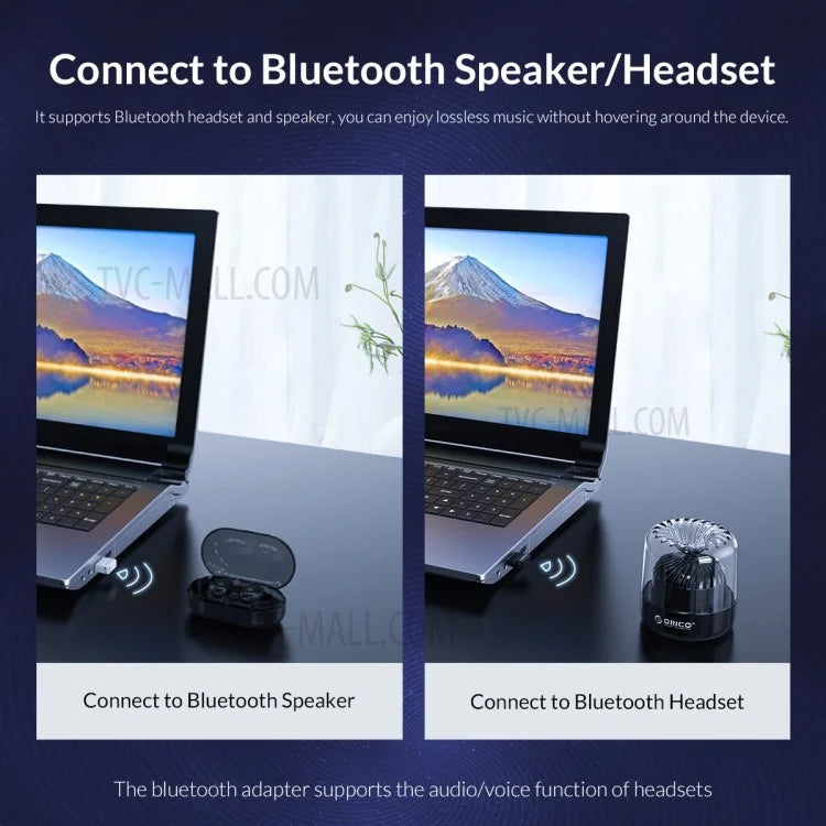ORICO BTA-508 USB Bluetooth 5.0 Adapter Mini Wireless Dongle for PC Laptop
