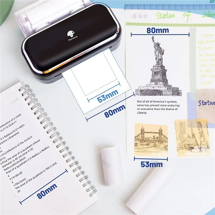 PHOMEMO M03 Portable Thermal Printer 203DPI Wireless Label Photo Printer