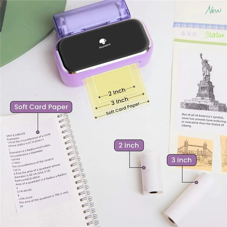 PHOMEMO M03 Portable Thermal Printer 203DPI Wireless Label Photo Printer