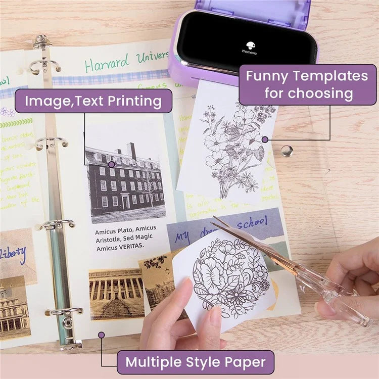 PHOMEMO M03 Portable Thermal Printer 203DPI Wireless Label Photo Printer