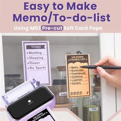 PHOMEMO M03 Portable Thermal Printer 203DPI Wireless Label Photo Printer