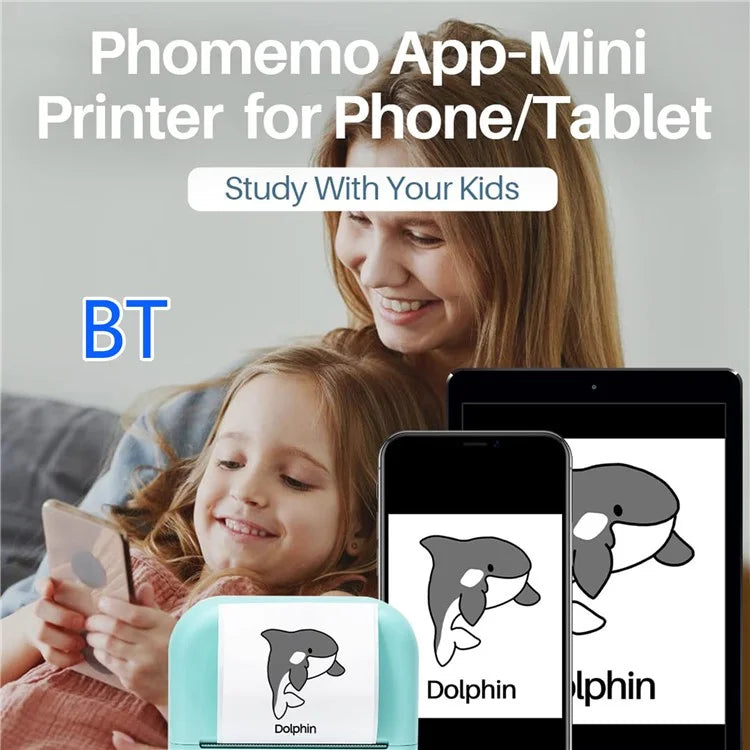 PHOMEMO M02X Pocket Bluetooth Printer Wireless Thermal Label Printer