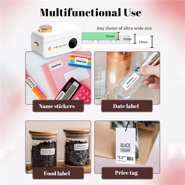 PHOMEMO D50 Wireless Label Maker Machine 180DPI Mini Pocket Thermal Label Printer