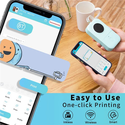 PHOMEMO D30 Portable Inkless Wireless Label Maker Mini Thermal Label Printer for Home School Office