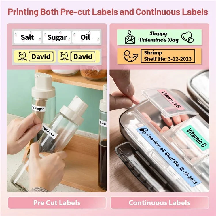 PHOMEMO D30 Portable Inkless Wireless Label Maker Mini Thermal Label Printer for Home School Office