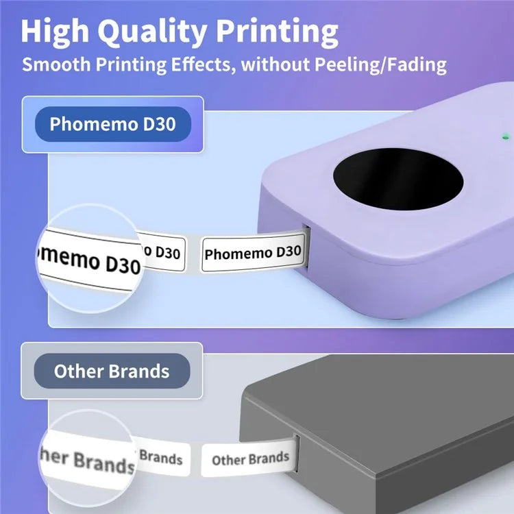 PHOMEMO D30 Portable Inkless Wireless Label Maker Mini Thermal Label Printer for Home School Office