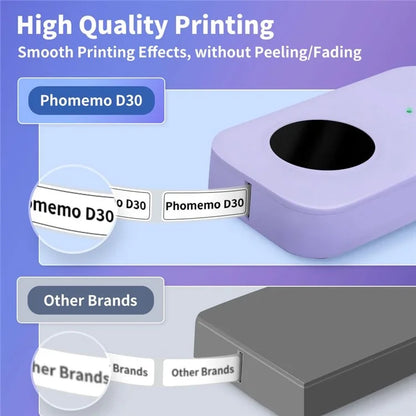 PHOMEMO D30 Portable Inkless Wireless Label Maker Mini Thermal Label Printer for Home School Office