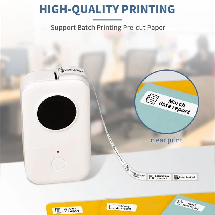 PHOMEMO D30 Portable Inkless Wireless Label Maker Mini Thermal Label Printer for Home School Office