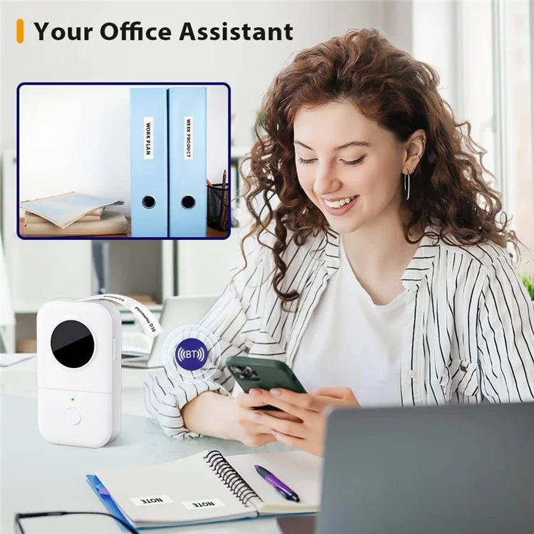 PHOMEMO D30 Portable Inkless Wireless Label Maker Mini Thermal Label Printer for Home School Office