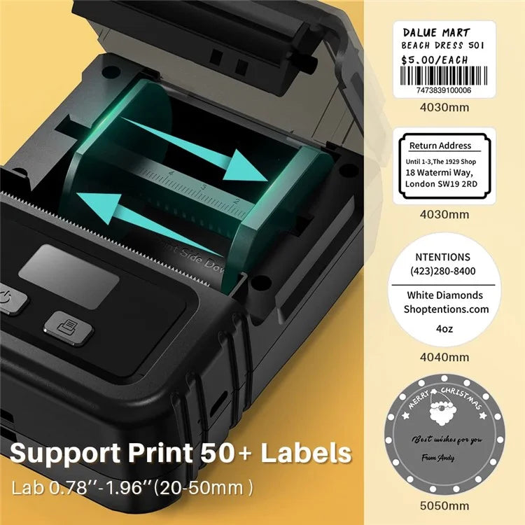 PHOMEMO M120 Bluetooth Inkless Thermal Printer Wireless Barcode Label Price Tag Printer