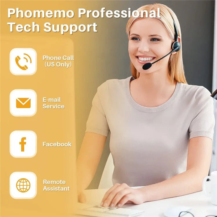 PHOMEMO M120 Bluetooth Inkless Thermal Printer Wireless Barcode Label Price Tag Printer