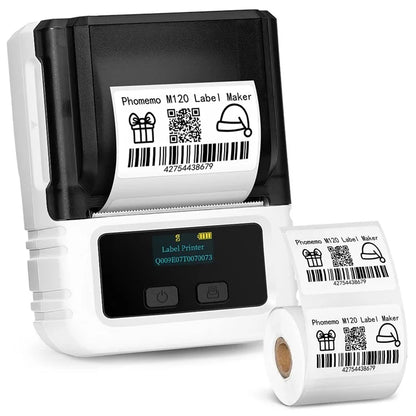 PHOMEMO M120 Bluetooth Inkless Thermal Printer Wireless Barcode Label Price Tag Printer
