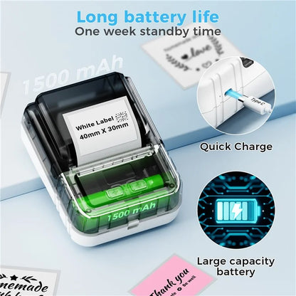 PHOMEMO M120 Bluetooth Inkless Thermal Printer Wireless Barcode Label Price Tag Printer