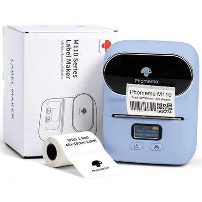 PHOMEMO M110 Mini Bluetooth Inkless Thermal Printer Wireless Clothes Barcode Label Price Tag Printer